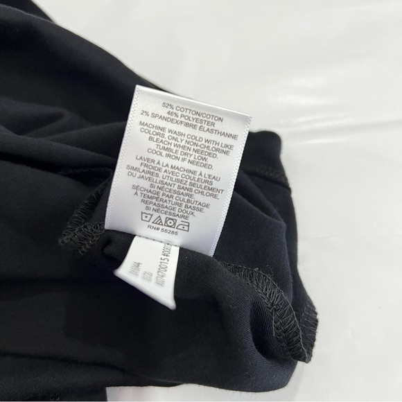 Express Tipped Quarter-Zip Sweatshirt Black Size Medium Black Long Sleeve - Picture 3 of 6